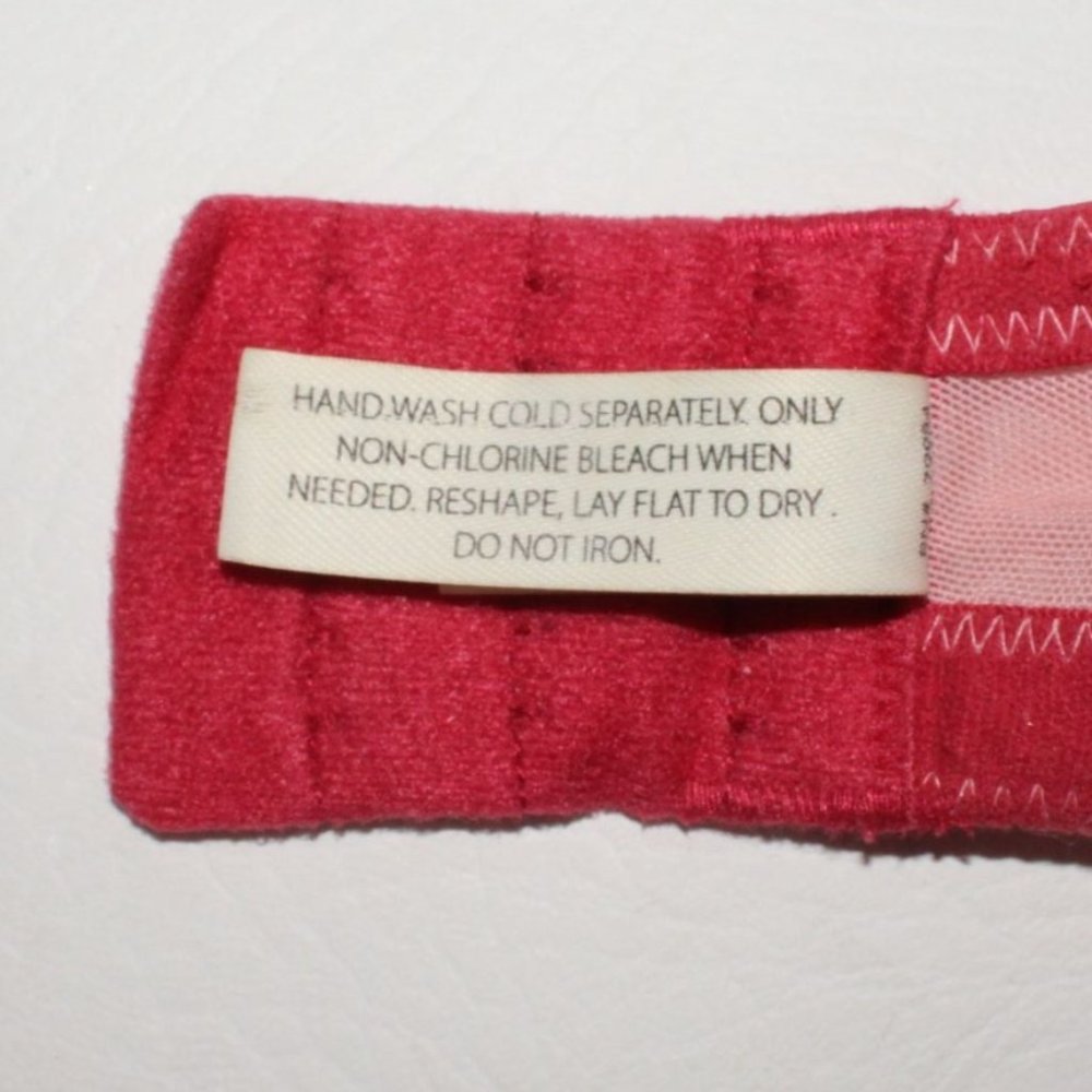 Soma Flirtation Balconet Collection Chantilly Lace Retro Bra Pink Red Size 36D - Picture 10 of 10